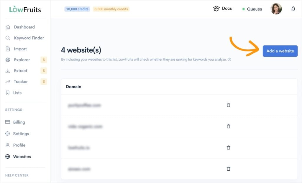 Add a Website Add a website to LowFruits.