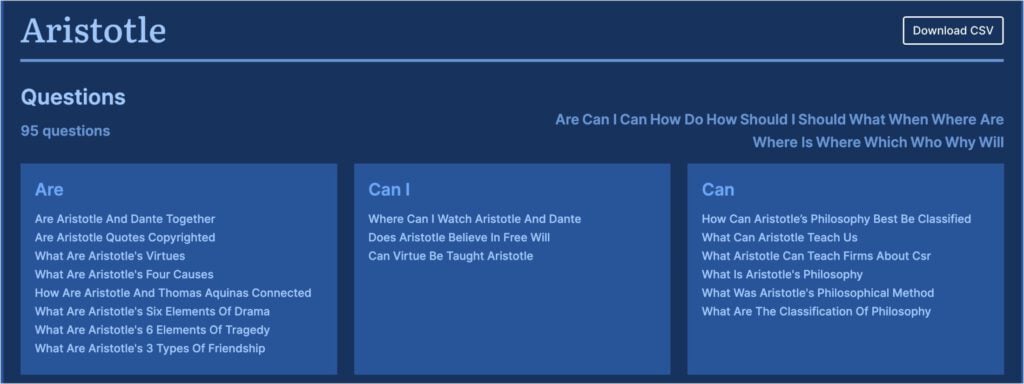 AnswerSocrates Question Keywords AnswerSocrates question keywords for the search Aristotle.