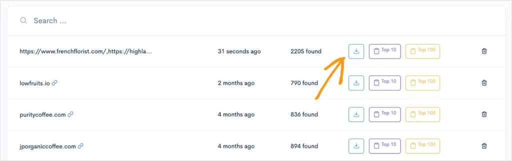 Download Competitors' Keyword Rankings Download your competitors' keywords.