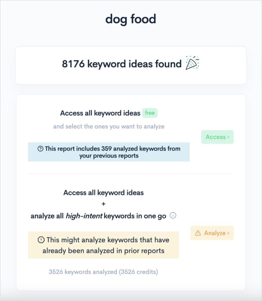 Options to Access Keyword Report Access keyword report in LowFruits.