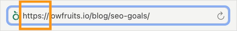 Secure Websites Use HTTPS URL structure shows HTTPS.