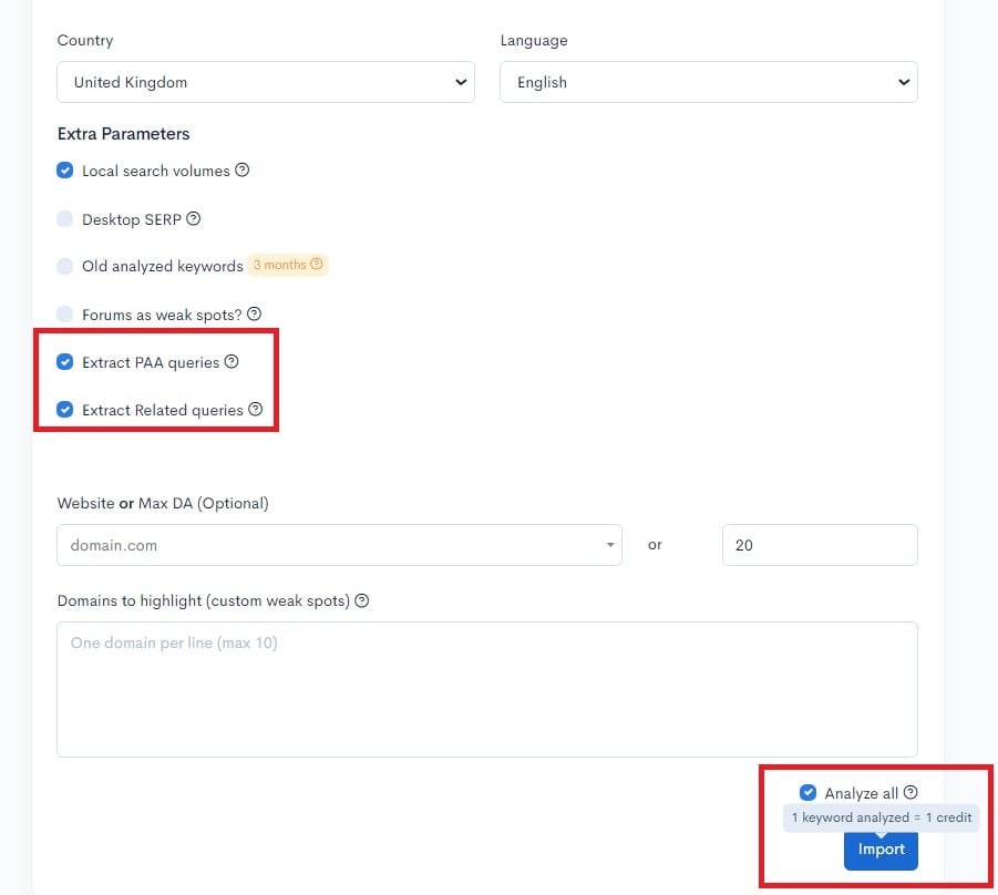 A screenshot of the adwords settings page featuring LowFruits and Ranking extraction features A screenshot of the adwords settings page featuring LowFruits and Ranking extraction features.