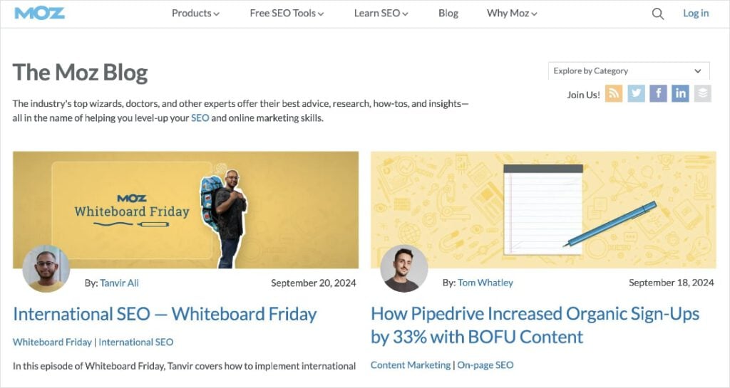 MOZ Blog Moz SEO blog.