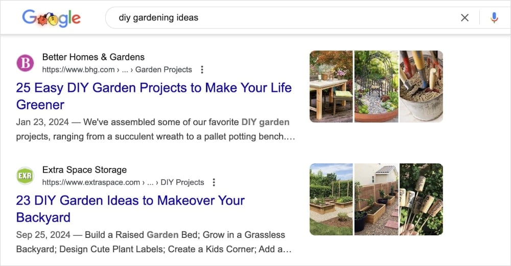 Content ideas on Google from competitors' content.