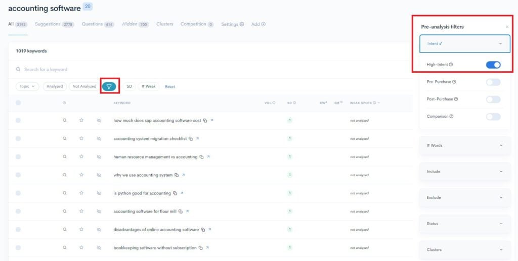 A screenshot of the settings page in Azure with easy keywords displayed A screenshot of the settings page in Azure with easy keywords displayed.