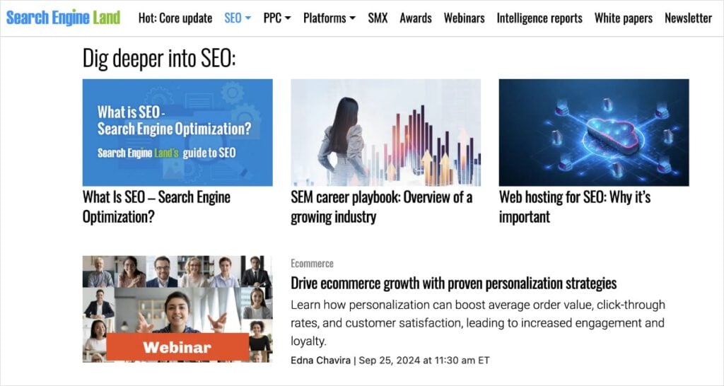 Search Engine Land Search Engine Land has several SEO blogs.