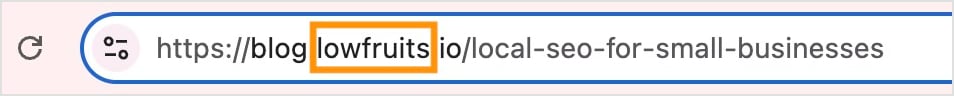 Second-Level Domain or Domain Name Second level domain in this example is LowFruits.