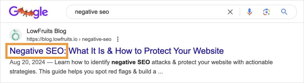 SEO title with the keyword at the front.