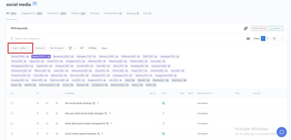 A screenshot highlighting a search box for easy keywords A screenshot highlighting a search box for easy keywords.