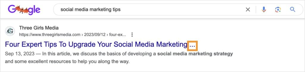 A truncated page title shows an ellipsis at the end.