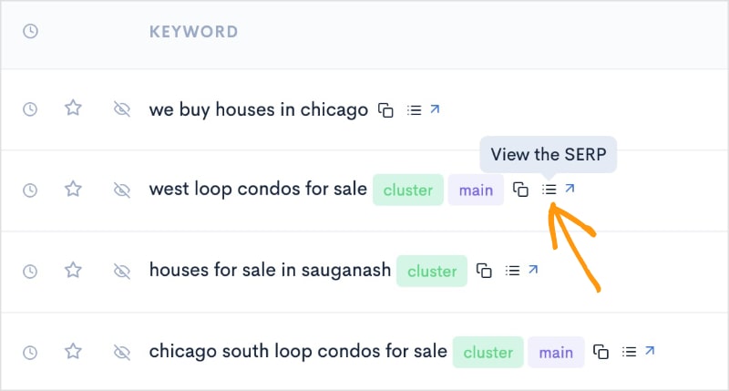 View the SERP View the SERP button in a LowFruits keyword report.