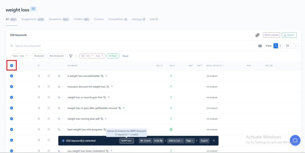 A screenshot of a page with a button on it displaying easy keywords A screenshot of a page with a button on it, displaying easy keywords.