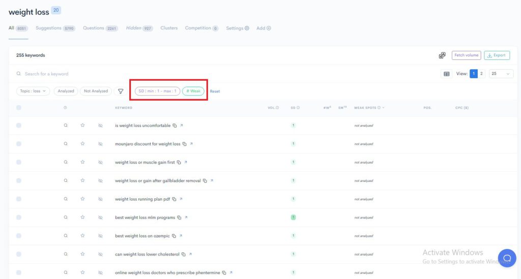 A screenshot of the landing page for finding easy keywords in different niches A screenshot of the landing page for finding easy keywords in different niches.