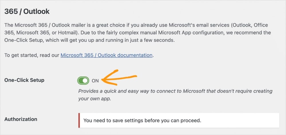 WP Mail SMTP One-Click Setup WP Mail SMTP one-click setup.