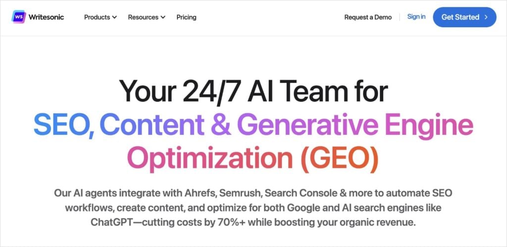 Writesonic Writesonic, an SEO content writing platform.