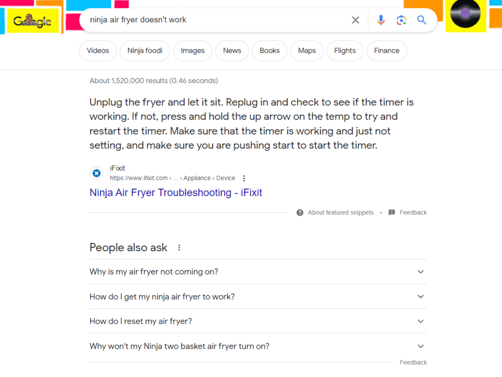 A screenshot of a google search page with Complete Guide.