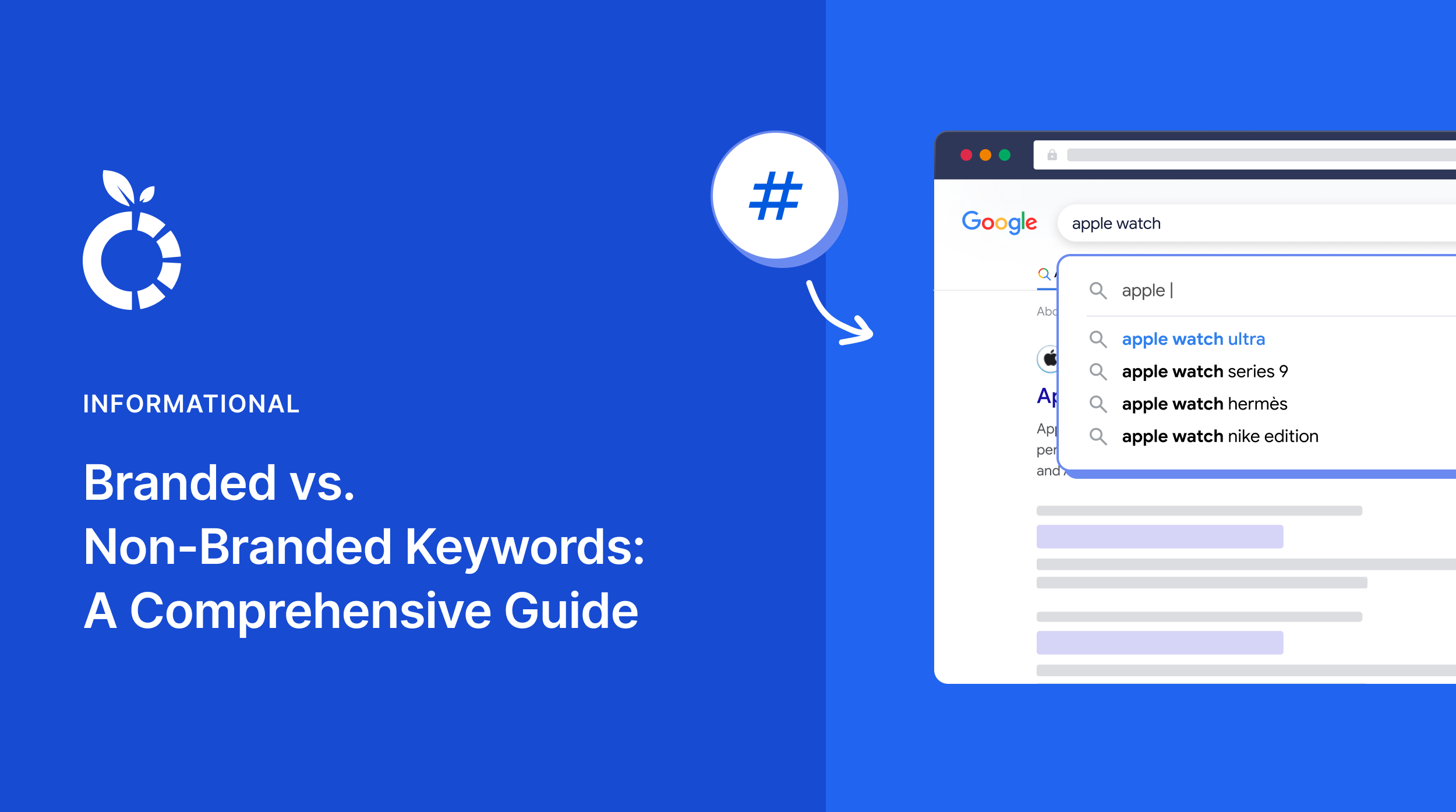 Branded vs. non-branded keywords.