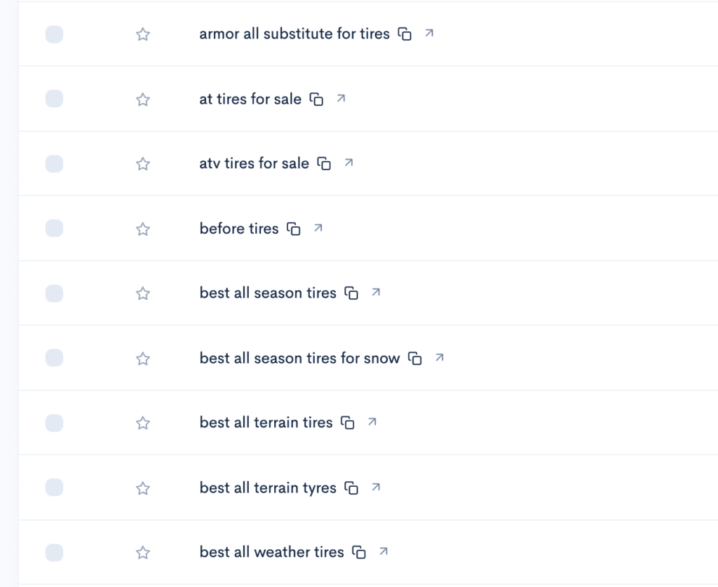 A screenshot of a sales page with a list of items A screenshot of a sales page with a list of items.