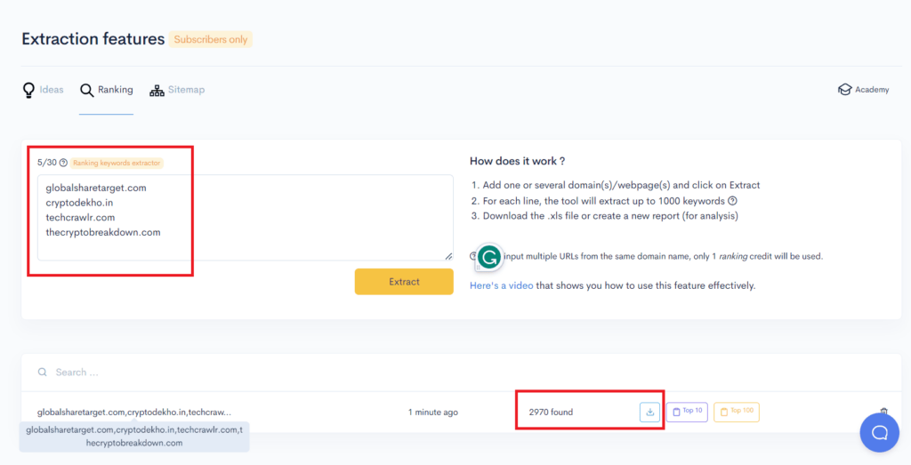 A screenshot of a google search page with the highlighted search box Keywords SEO LowFruits Domain Explorer A screenshot of a google search page with the highlighted search box. Keywords: SEO, LowFruits Domain Explorer