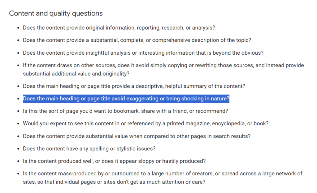 Content and quality questions Content and quality questions.