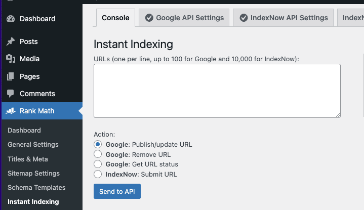 how to get your pages indexed with rankmath's wordpress plugin