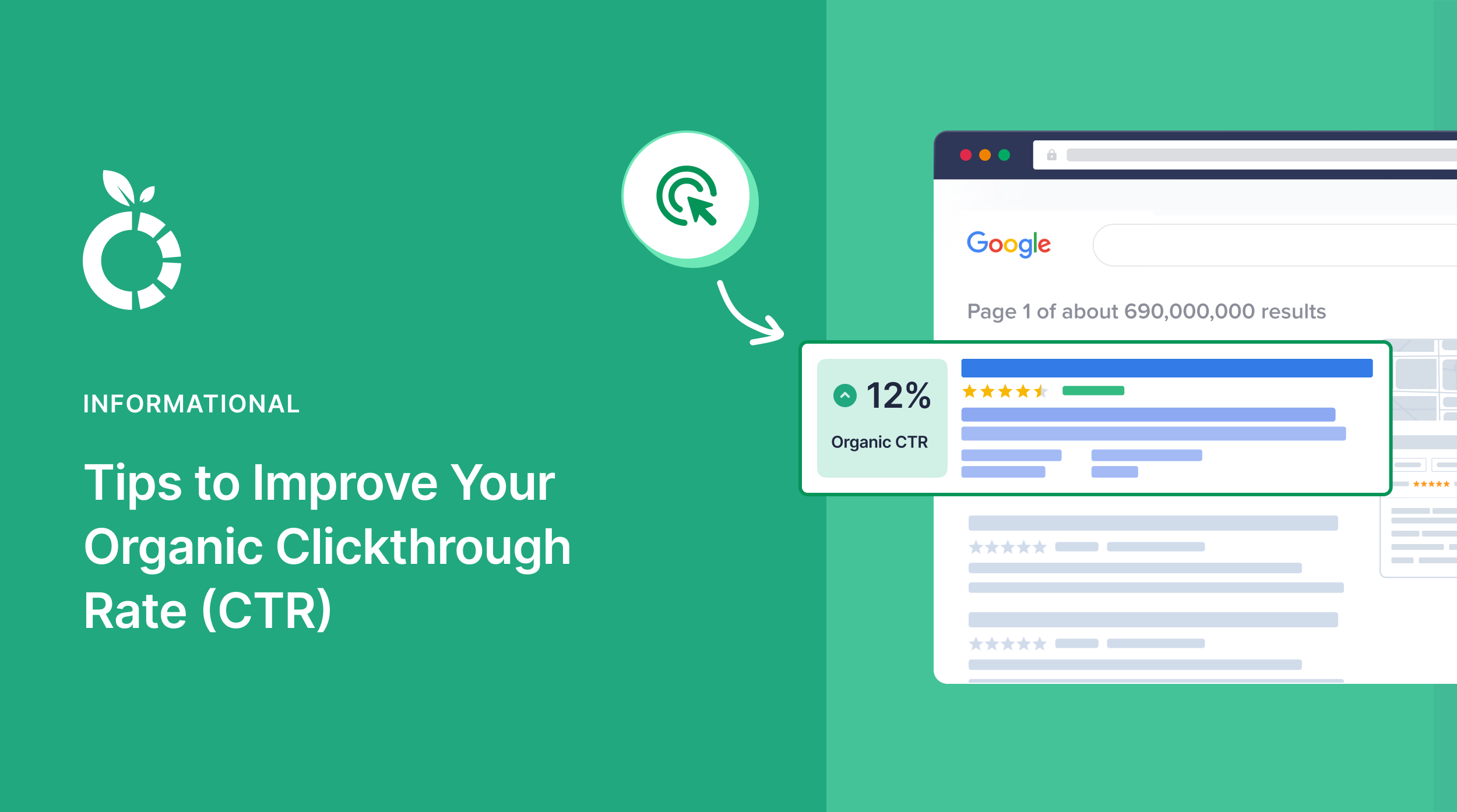 improve organic clickthrough rate Improve organic clickthrough rate banner.