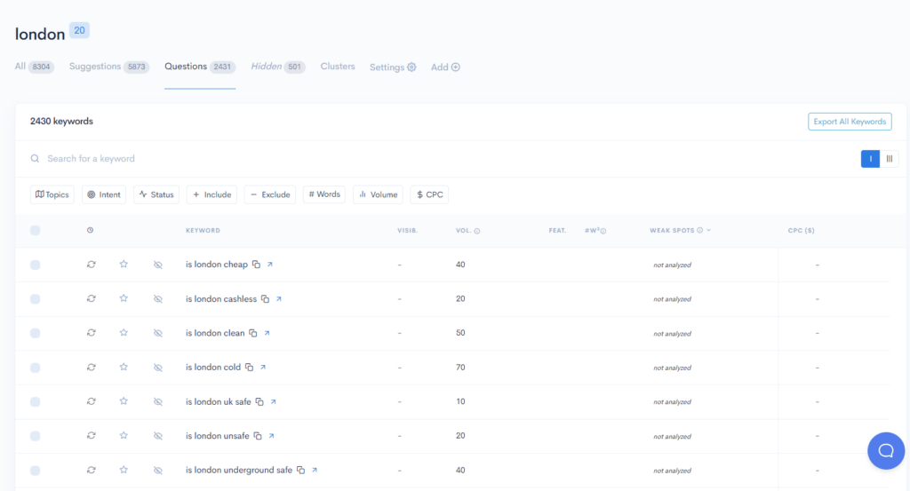 A screen shot of a page showing a list of items A screen shot of a page showing a list of items.